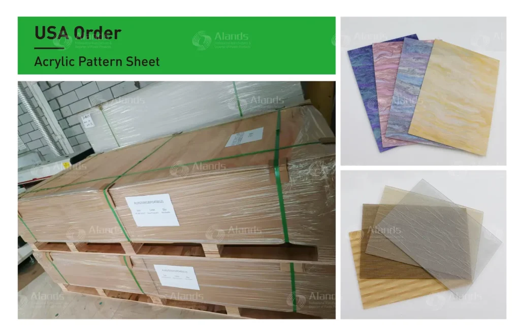 USA Order Acrylic Pattern Sheet Shipment