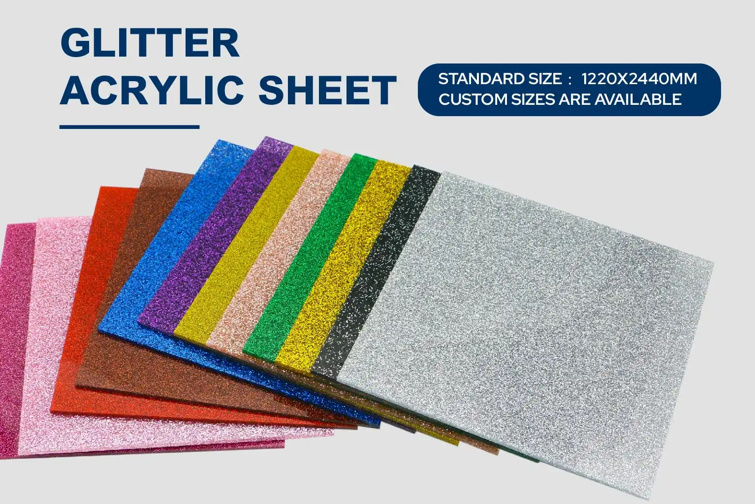 Colored Glitter Acrylic Sheet Collection