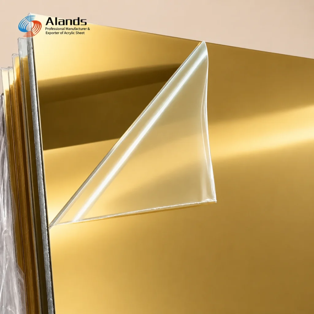 Perspex acrylic mirror-Customize your gold acrylic sheet