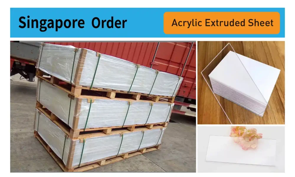 Folhas extrudadas de acrílico prontas para entrega