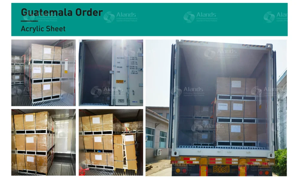 Exportação de chapas acrílicas para a Guatemala