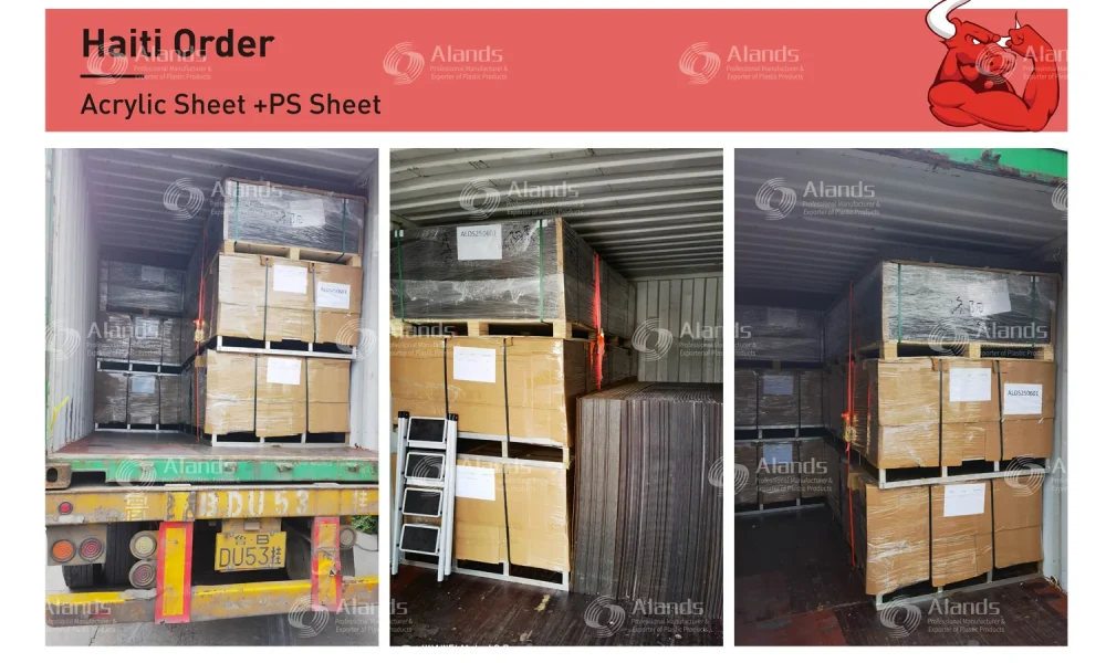 Exportação de chapas de acrílico da Alands para o Haiti