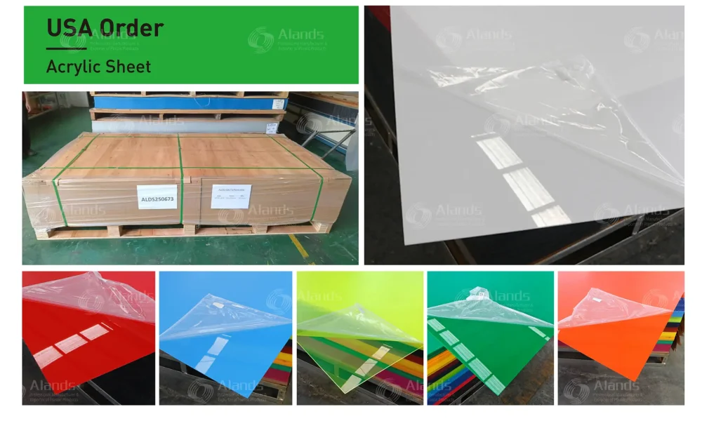 Colored Acrylic Sheet Supply Repeat Purchase in USA